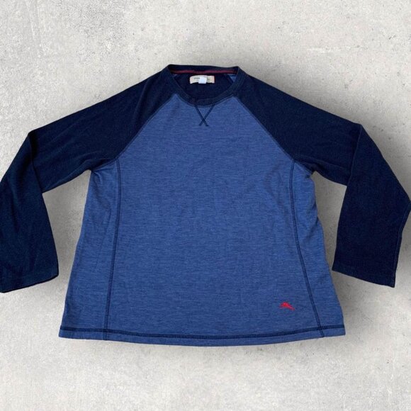 Tommy Bahama Thermal Shirt Men’s Large Blue Warmup Base Layer Style &amp; Comfor - Picture 1 of 5
